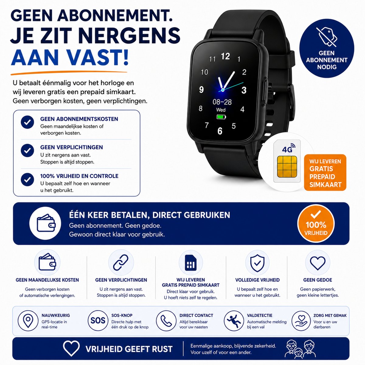 WatchSafer Active Alarm Horloge