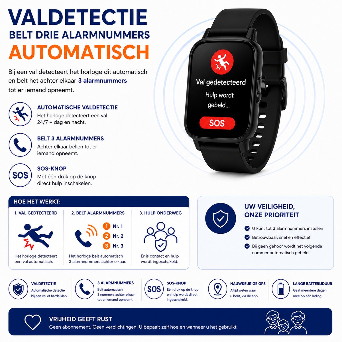 WatchSafer Active Alarm Horloge