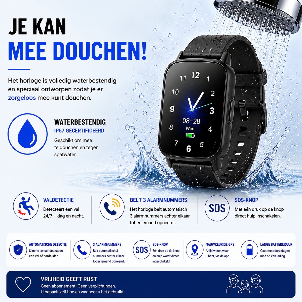 WatchSafer Active Alarm Horloge