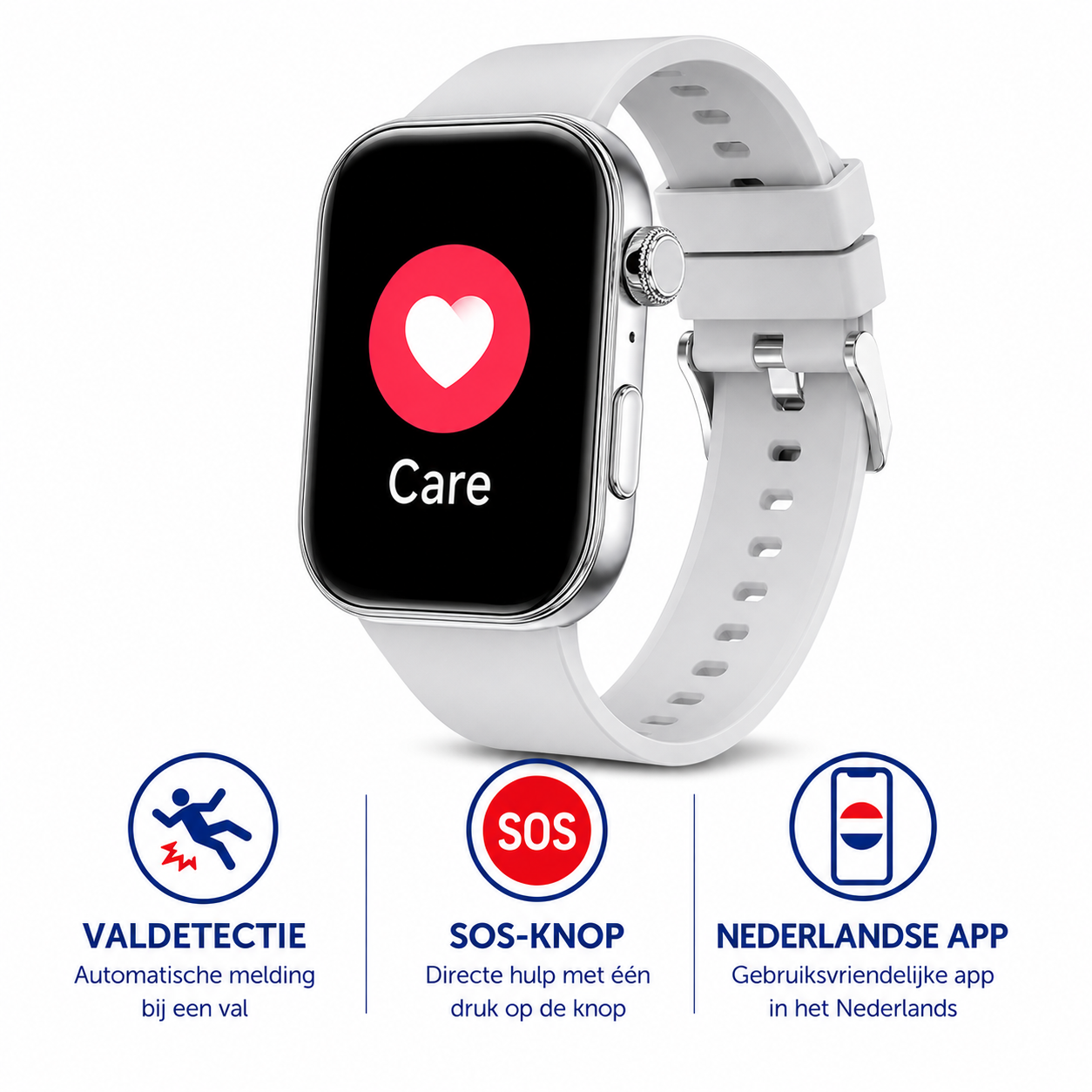 WatchSafer Care GPS horloge met valdetectie