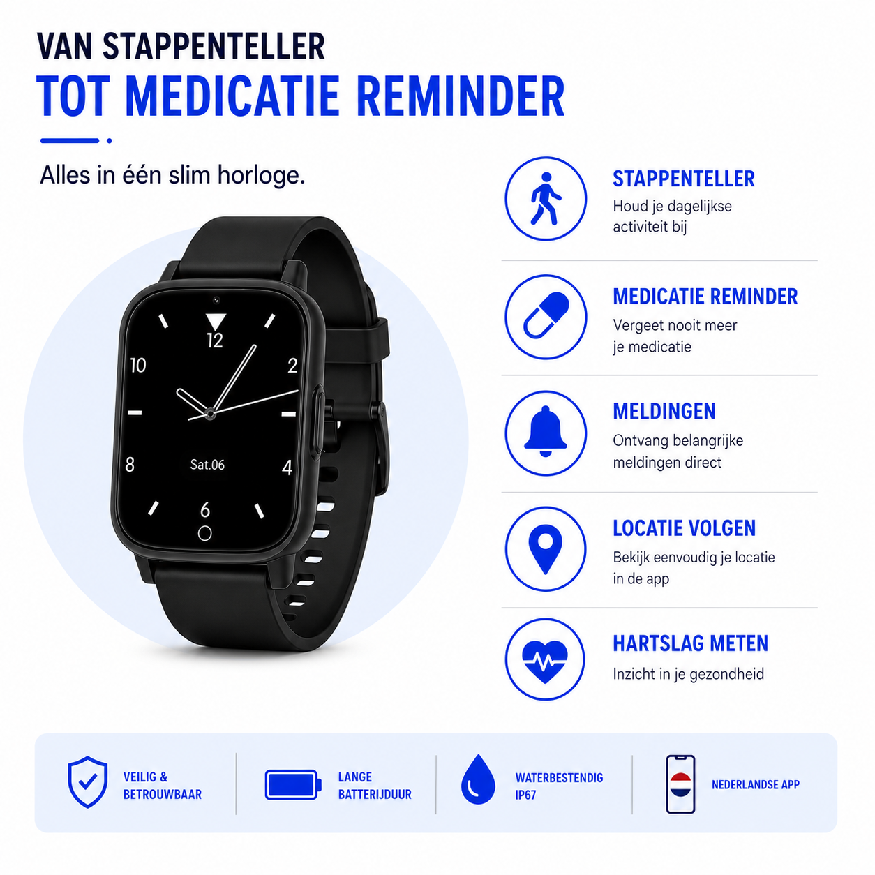 WatchSafer Max Alarm Horloge