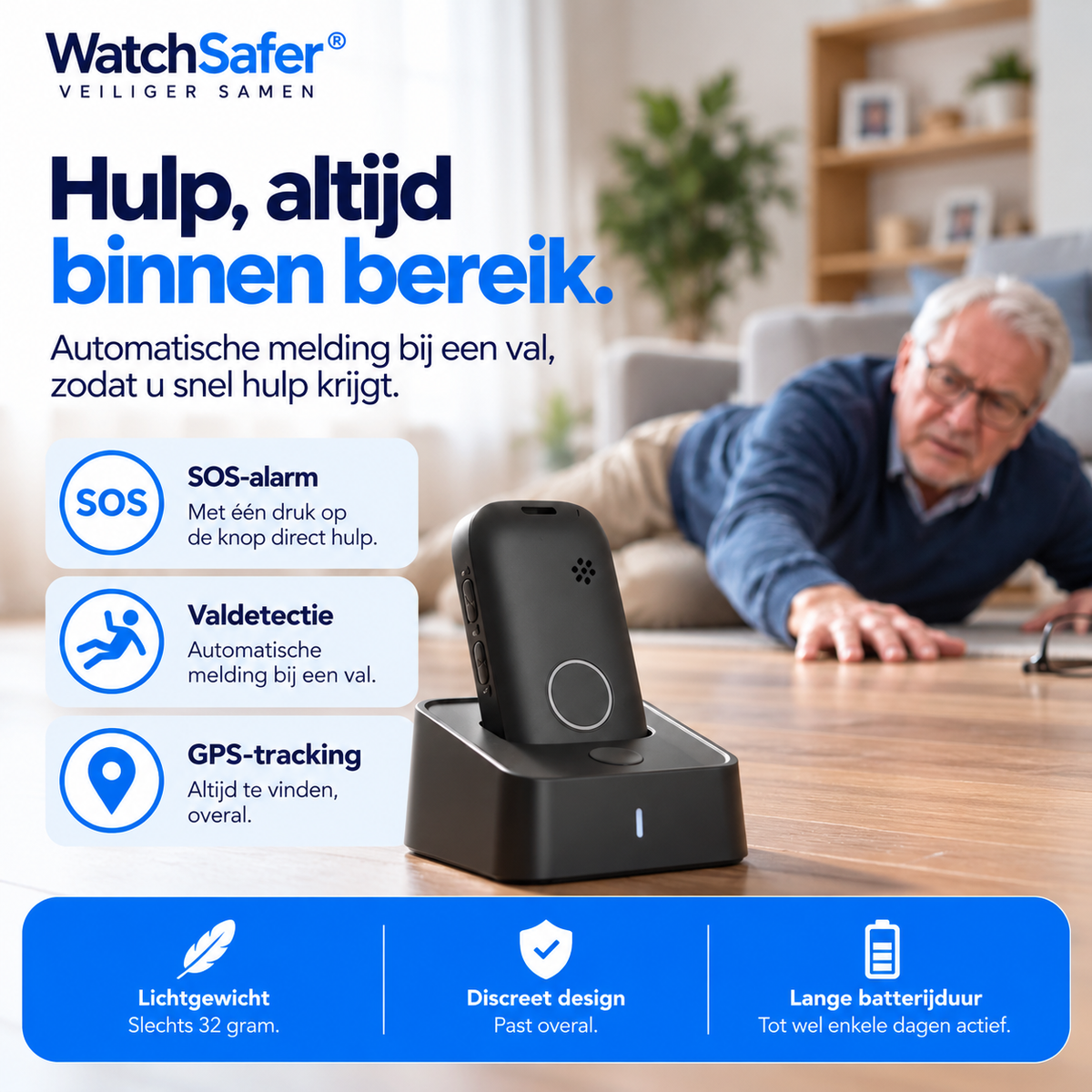 WatchSafer Prime SOS-knop