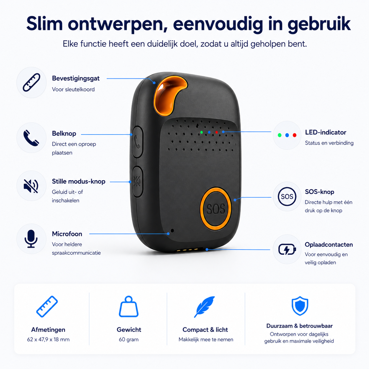 WatchSafer Connect SOS-knop