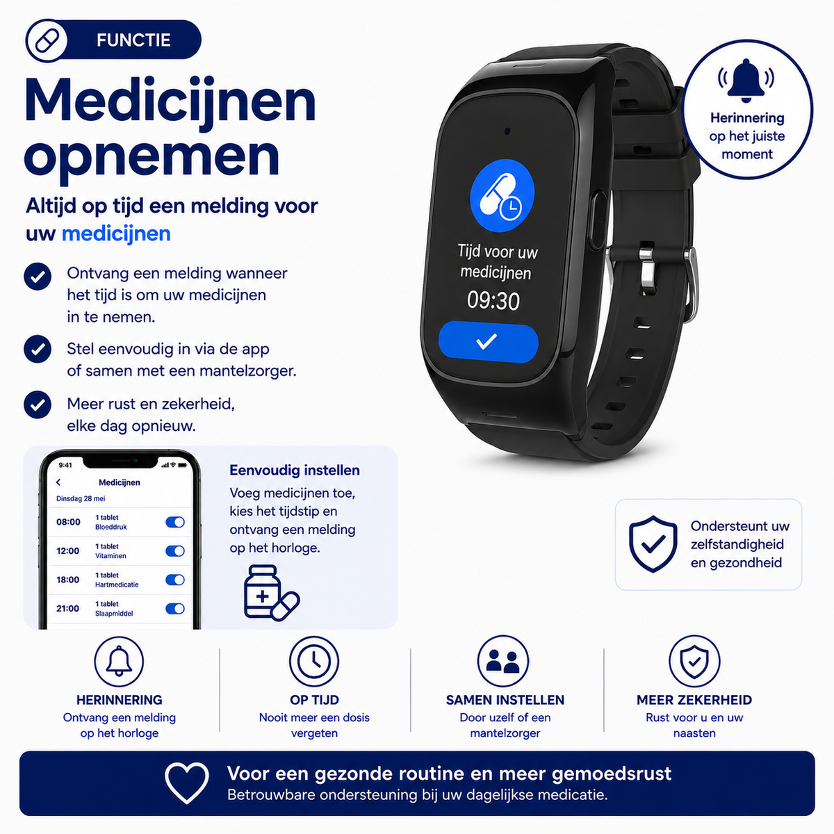 WatchSafer Nova SOS-Knop