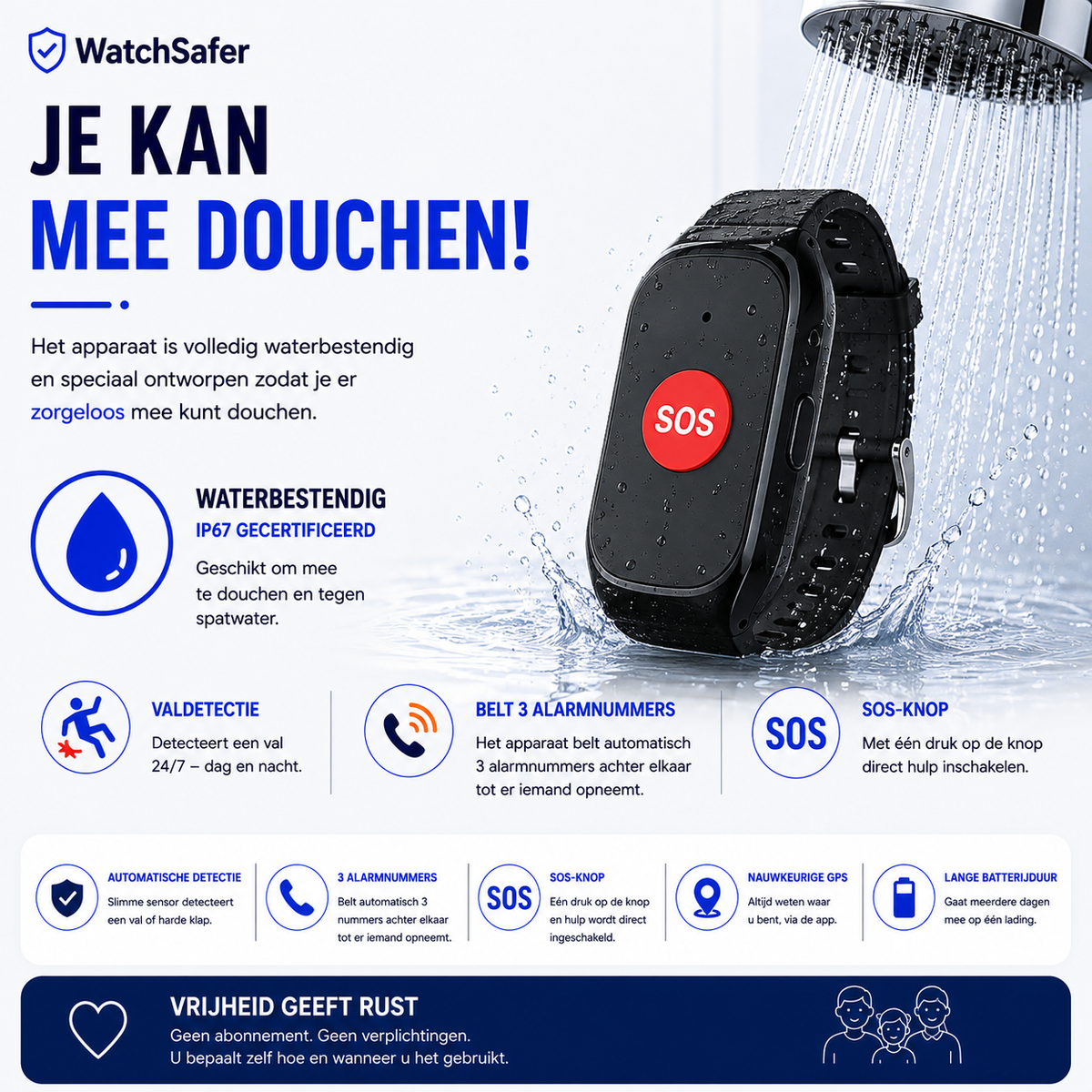 WatchSafer Nova SOS-Knop